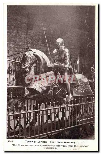 Cartes postales Tower of London The Horse Armoury Militaria