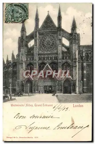 Cartes postales Westminster Abbey Grand Entrance London