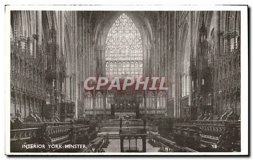 Cartes postales recto verso Interior York Minster