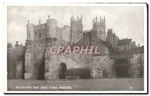 Cartes postales Carte recto verso Bootham Bar and York Minster The Shambles