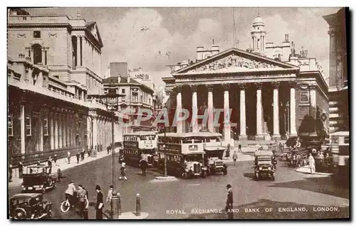 Cartes postales Royal Exchange and Bank of England London