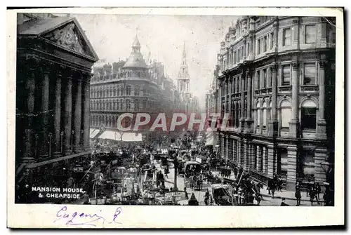 Cartes postales Mansion House Cheapside