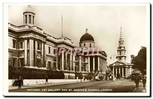 Ansichtskarte AK National Art Gallery And St Martin&#39s Church London