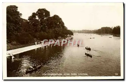 Ansichtskarte AK The Serpentine Hyde Park London