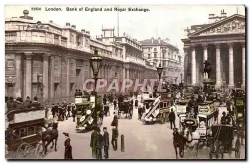 Cartes postales London Bank of England and Royal Exchange