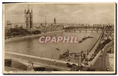 Ansichtskarte AK Houses Of Parliament River Thames London