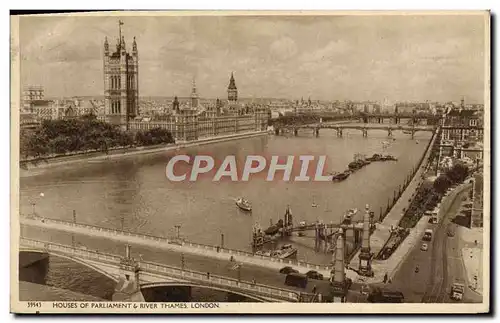 Cartes postales Houses Of Parliament River Thames London