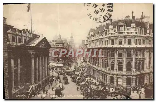 Cartes postales Mansion House and Cheapside London