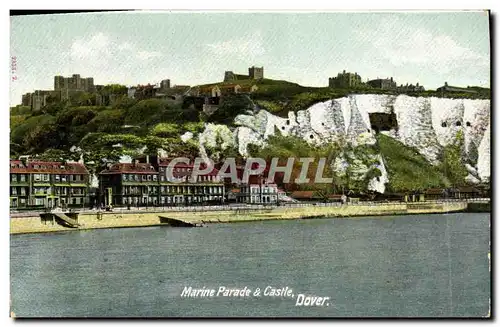 VINTAGE POSTCARD Dover Marine Parine Parades Castle