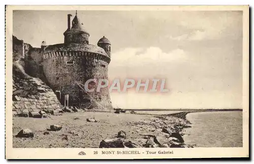 Ansichtskarte AK Mont St Michel Tour Gabriel