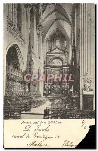 Cartes postales Anvers Nef De La Cathedrale