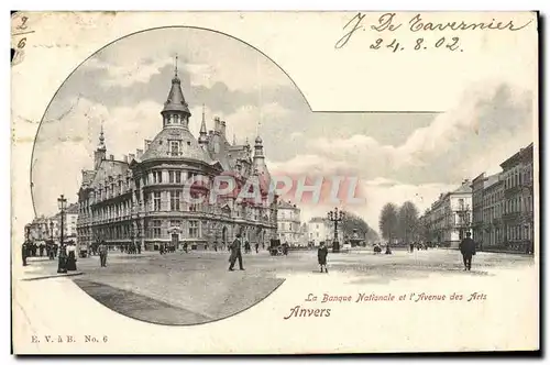 Cartes postales Anvers La Banque Nationale et l&#39avenue des ARts