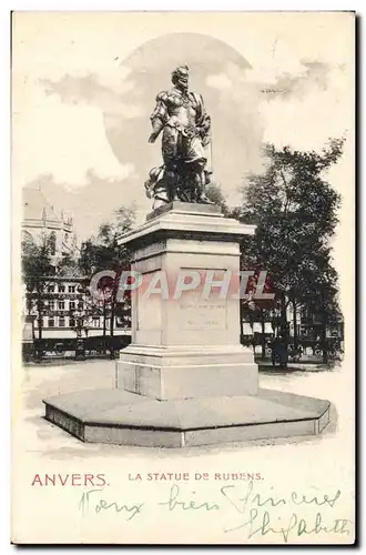 Cartes postales Anvers La Statue De Rubens