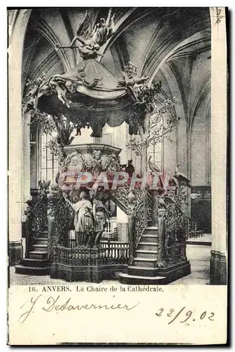 Cartes postales Anvers La Chaire de la Cathedrale