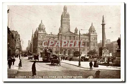 Ansichtskarte AK Glasgow Municipal Buildings And Geroge Square