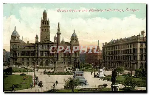 Cartes postales George Square And Municipal Buildings Glasgow