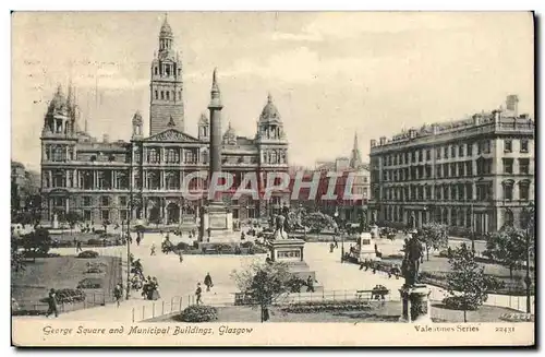 Ansichtskarte AK George Square And Municipal Buildings Glasgow