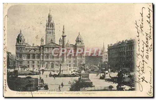 Cartes postales George Square and Murricipal Buildings Glasgow