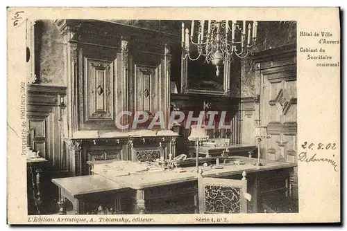 Cartes postales Anvers Hotel de Ville Cabinet du secretaire communal