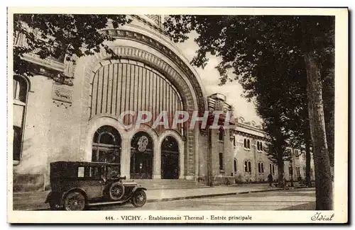 Cartes postales Vichy Etablissement Thermal Entree Principale Automobile