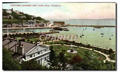 Cartes postales Princess Gardens And Vane Hill Torquay