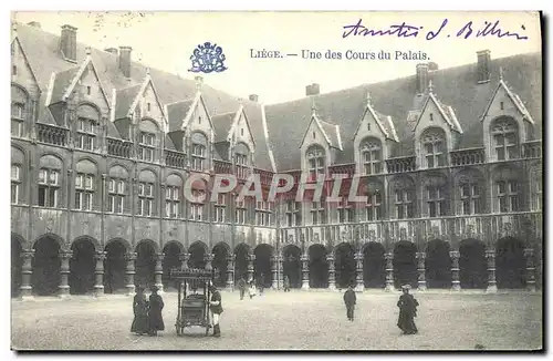 Cartes postales Liege Une Des Cours Du Palais Marchand de glaces