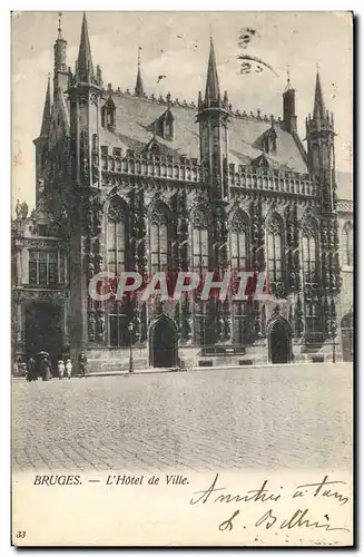 Cartes postales Bruges L'Hotel De Ville
