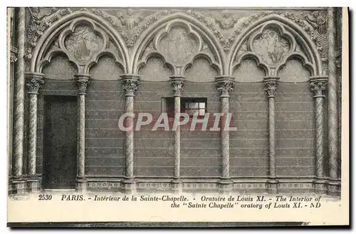 Cartes postales Paris Interieur De La Sainte Chapelle Oratoire De Louis XI