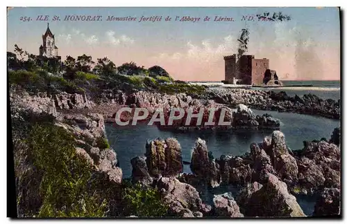 Cartes postales Ile St Honorat Monastere Fortifie de I&#39Abbaye De Lerins