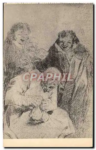 Ansichtskarte AK Museo del Prado Madrid Dibujo de Goya Pecados Captiales