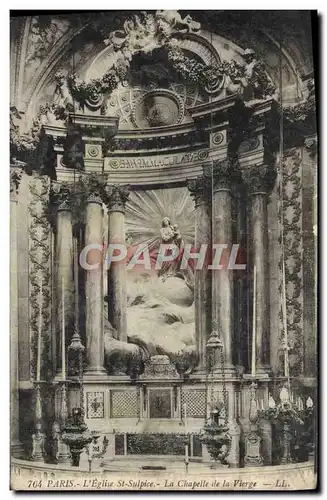 Cartes postales Paris L&#39Eglise St Sulpice La Chapelle De La Vierge