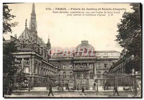 Ansichtskarte AK Paris Palais De Justice Et Sainte Chapelle