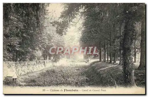 Cartes postales Chateau De Flamboin Canal Et Grand Pont