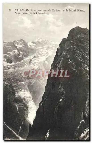 Ansichtskarte AK Chamonix Sommet Du Brevent Et Le Mont Blanc Vue prise de la cheminee