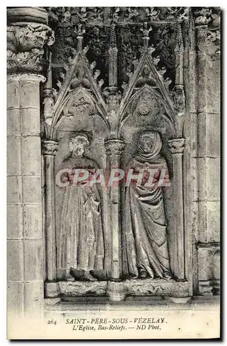 Cartes postales Saint Pere Sous Vezelay L'eglise Bas reliefs