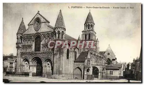 Cartes postales Poitiers Notre Dame La Grande Faces Ouest Et Sud