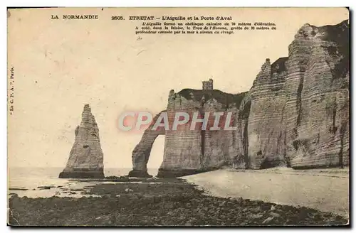 Cartes postales La Normandie Etretat L&#39Aiguille Et La Porte d&#39aval