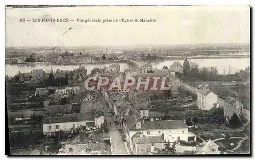 Cartes postales Les Ponts De Ce Vue Generale Prise de L&#39Eglise St Maurille