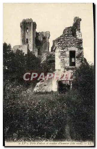 Cartes postales Lavardin Le chateau Porte d&#39entree et escalier d&#39honneur