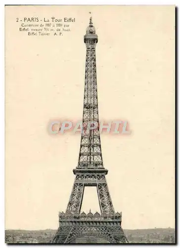 Cartes postales Paris La Tour Eiffel