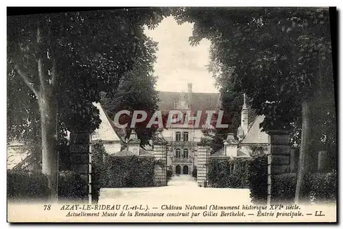 Cartes postales Azay Le Rideau Chateau National