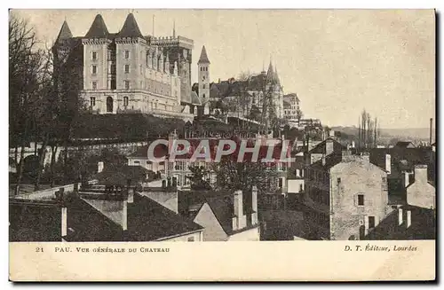 Cartes postales Pau Le Chateau Vue generale