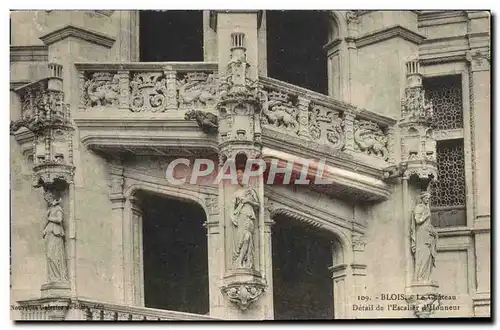 Cartes postales Chateau de Blois Detail de L&#39Escalier d&#39Honneur