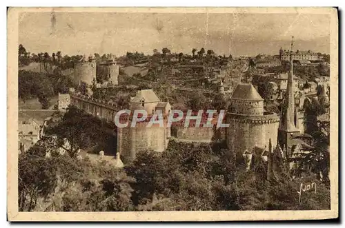 Cartes postales Fougeres Vue Generale du Chateau Prise des Rochers de St Sulpice