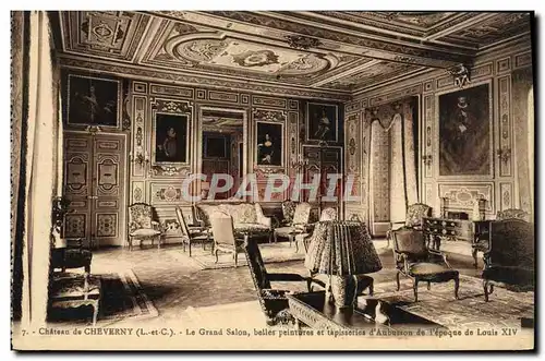 Cartes postales Chateau de Cheverny Le grand salon Tapisseries d&#39Aubusson Epoque Louis XIV