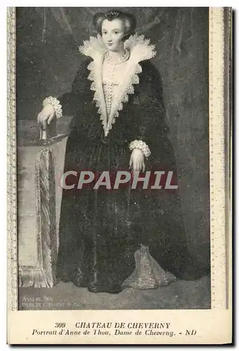 Cartes postales Chateau de Cheverny Portrait d&#39Anne de Thou Dame de Cheverny