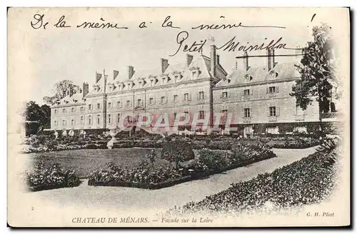 Cartes postales Chateau De Menars Facade sur la Loire