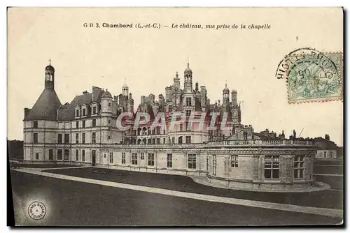 Cartes postales Chambord Le Chateau Vue prise de la Chapelle