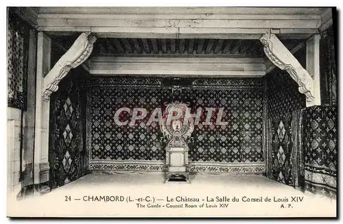 Ansichtskarte AK Chambord Le Chateau La Salle du Conseil de Louis XIV