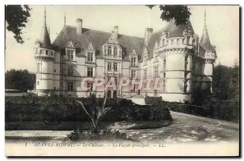 Ansichtskarte AK Azay Le Rideau Le Chateau La Facade Principale